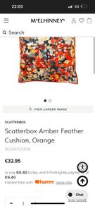 Scatterbox Amber Feather Cushion, Orange
