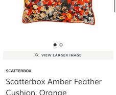 Scatterbox Amber Feather Cushion, Orange