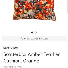 Scatterbox Amber Feather Cushion, Orange