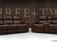 Roman Leather Manual Recliner Sofa Set