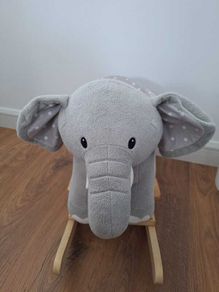 Wooden baby rocking elephant