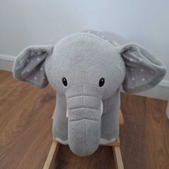 Wooden baby rocking elephant