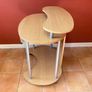 Mobile 3 Tier Computer Desk w/ Pull Out Tray & Wheels Image 3