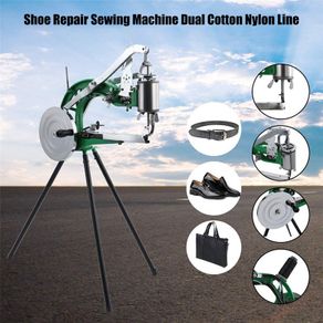BRAND NEW Hand Machine Cobbler Shoe Repair Machine Manual Shoe Mending Cobbler Dual Cotton Nylon Line Shoe Sewing Shoes Bags Cloth Leather