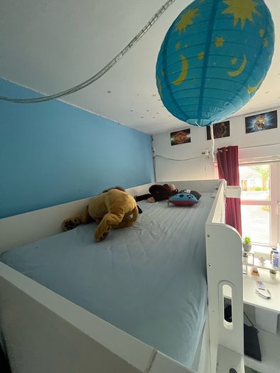 IKEA bunk bed with desk