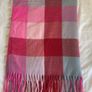 Gorgeous Pink/Red Checked Oversized Scarf Wrap Shawl Pashmina Image 2