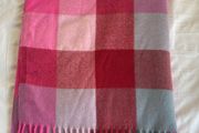 Pink/Red/Grey Checked Scarf Wrap Shawl Pashmina Brand New