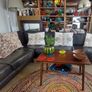 Fabulous Mid-Century Modern, 50s Style, Retro Compact-Sized Coffee Table with Slatted Magazine/Book Shelf Image 4