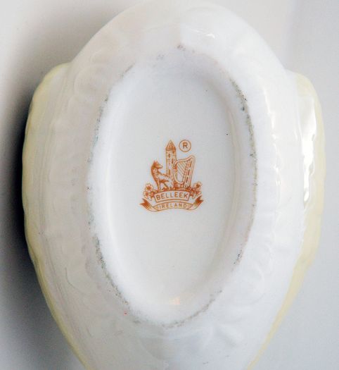 Vintage Belleek Luster Swan