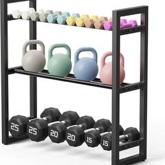3 Tier Dumbbell Rack, Weight Rack for Home Gym, 360 lb Capacity
