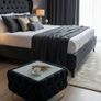 Chesterfield Velvet Square Coffee Table with temp Glass 63x63x45cm Image 10