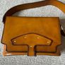 Vintage Micarl French Leather Shoulder Bag Tan Cognac Image 9