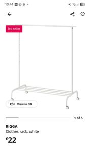 White clothes rail