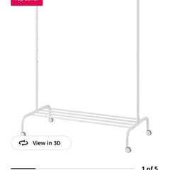 White clothes rail