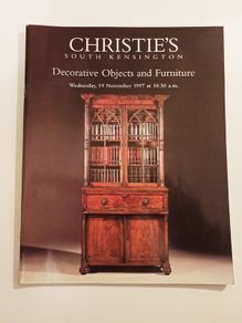 Christie's South Kensington auction sales room catalog "Decorative Objects & Furniture" 19th November  1997