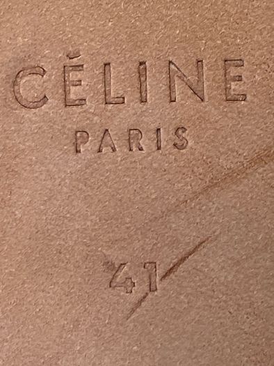 Celine Paris Black Suede High Heel Sandals Size Eu41