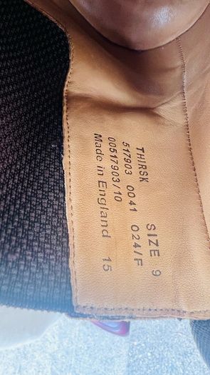 Loake Thirsk Tan Brogue Chelsea Boots UK 9 F Made in England
