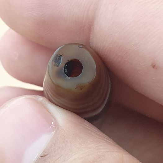 Vintage Middle Eastern Yemeni Suliemani Natrual Eye Agate Bead Amulet