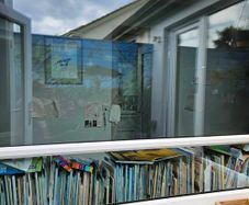 Large white PVC triple glazed window