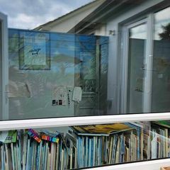 Large white PVC triple glazed window
