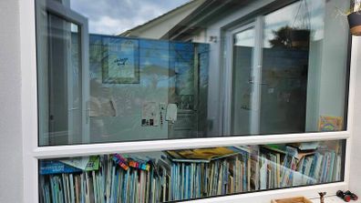 Large white PVC triple glazed window