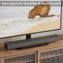 Universal TV Stand for 24 60 Inch LCD LED OLED Plasma TVs, Height Adjustable Table Top Pedestal with Bracket, 8mm Tempered Glass Base, 45kg Load, Max VESA 400x400mm, Cable Management Image 7