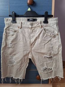 mans denim pull and bear shorts size m