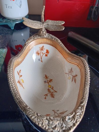 Vintage dragonfly  dish