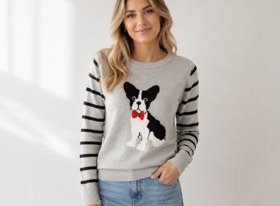 Ladies Doggy Jumper: Size 8