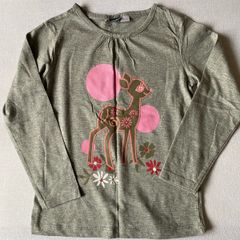Girl's Grey Lupilu Fawn Long Sleeve Top | Size 5-6yrs