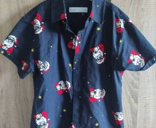 Never worn Christmas shirt Santa 8 9 years old