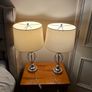Table Lamps large size set of two stainless steel with led bulbs Image 3