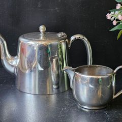 Silver Plated Hotel Ware Tea Pot And Creamer