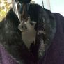 Luxe Plum Coatigan with Fur Collar - Mind, Sense, Spirit Brand, UK M 12/14, AV Image 3