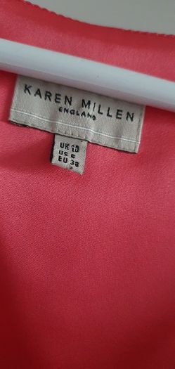 Karen Millen Coral Bow Sz 10