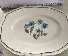 Kensington Staffordshire England Ironstone Hyde Park Platter as hanging plate is some chips at the edges