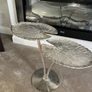 Silver Two Tier Leaf Side Table Image 2