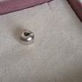 Pandora sterling silver apple with 14k gold worm bead charm in great condition Image 2