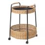 IKEA LUBBAN Trolley table with storage, rattan/anthracite Image 9
