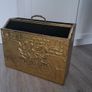 Vintage Brass hammered Storage Box matching magazine box and Brass Pitcher Image 6