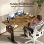 Electric Standing Desk 120x60cm Height Adjustable Desk with 3 Memory Presets & Sit Stand Reminder, Quiet Home Office Computer Desk with LED Display, Cable Holes & Hooks, Rustic Brown Image 2