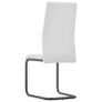 Cantilever Dining Chairs 4 pcs White Faux Leather Image 5