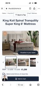 6ft King Coil spinal tranquility mattress