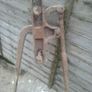 Old cast iron wall mounted hand water pump Image 6