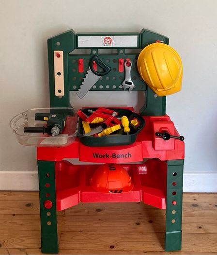 Tool Bench including Hard Hats & Tool Kit