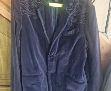 mens large guess velvet blazer
