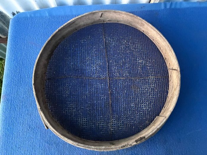 Vintage wooden sand riddle