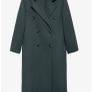 Mango Oversized wool coat  in GREEN Image 2