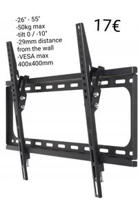 Tv Bracket Wall Mount Flat Tilt 32"-55"