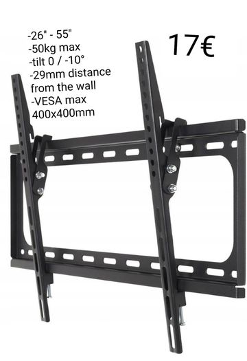 Tv Bracket Wall Mount Flat Tilt 32"-55"